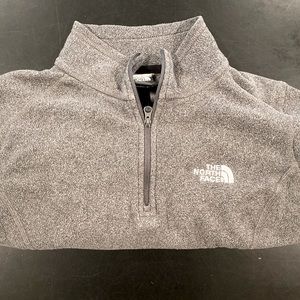 North Face Quarter Zip Charcoal Grey Sweater Size: Small
